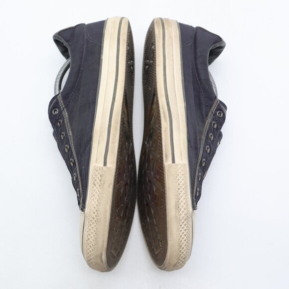 Converse X John Varvatos Men’s 10.5 Women's 12.5 Black Leather Sneakers Laceless - Picture 8 of 11